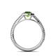 6 - Aylin Peridot and Diamond Halo Engagement Ring 