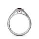 6 - Aylin Red Garnet and Diamond Halo Engagement Ring 