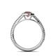 6 - Aylin Rhodolite Garnet and Diamond Halo Engagement Ring 
