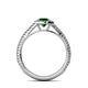6 - Aylin Emerald and Diamond Halo Engagement Ring 