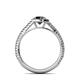 6 - Aylin Black and White Diamond Halo Engagement Ring 