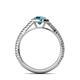 6 - Aylin London Blue Topaz and Diamond Halo Engagement Ring 