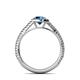 6 - Aylin Blue and White Diamond Halo Engagement Ring 