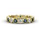 1 - Arria 3.00 mm Blue and White Diamond Eternity Band 