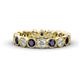 1 - Arria 3.00 mm Blue Sapphire and Diamond Eternity Band 