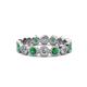 1 - Arria 3.00 mm Emerald and Diamond Eternity Band 