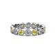 1 - Arria 3.00 mm Yellow Sapphire and Diamond Eternity Band 