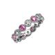 2 - Arria 3.00 mm Pink Sapphire and Diamond Eternity Band 