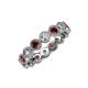 2 - Arria 3.00 mm Red Garnet and Diamond Eternity Band 