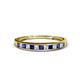 1 - Aqilia 2.00 mm Blue Sapphire and Diamond 13 Stone Wedding Band 