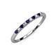 3 - Emlynn 2.00 mm Blue Sapphire and Diamond 10 Stone Wedding Band 