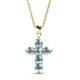 1 - Isabella Aquamarine Cross Pendant 