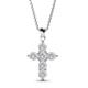 1 - Isabella White Sapphire Cross Pendant 