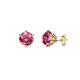 1 - Kenna Pink Tourmaline (4mm) Martini Solitaire Stud Earrings 