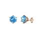 1 - Kenna Blue Topaz (4mm) Martini Solitaire Stud Earrings 
