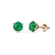 1 - Kenna Emerald (4mm) Martini Solitaire Stud Earrings 