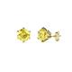 1 - Kenna Yellow Sapphire (4mm) Martini Solitaire Stud Earrings 