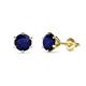 1 - Kenna Blue Sapphire (5mm) Martini Solitaire Stud Earrings 