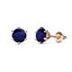 1 - Kenna Blue Sapphire (5mm) Martini Solitaire Stud Earrings 
