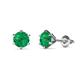 1 - Kenna Emerald (5mm) Martini Solitaire Stud Earrings 