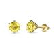 1 - Kenna Lab Created Yellow Sapphire (5mm) Martini Solitaire Stud Earrings 
