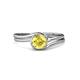 3 - Elena Signature Yellow Sapphire Bypass Solitaire Engagement Ring 