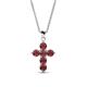 1 - Isabella Red Garnet Cross Pendant 