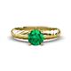 1 - Eudora Classic 6.00 mm Round Emerald Solitaire Engagement Ring 