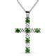 1 - Elihu Green Garnet and Diamond Cross Pendant 