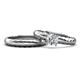 1 - Eudora Classic Diamond Solitaire Bridal Set Ring 