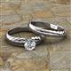 3 - Eudora Classic Diamond Solitaire Bridal Set Ring 
