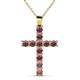 1 - Elihu Rhodolite Garnet Cross Pendant 