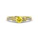 3 - Freya Lab Created Yellow Sapphire and Diamond Butterfly Engagement Ring 