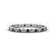 1 - Arria 2.00 mm Blue and White Diamond Eternity Band 