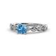 3 - Amaira Blue Topaz and Diamond Engagement Ring 