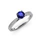 3 - Aleen Blue Sapphire and Diamond Engagement Ring 