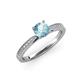 3 - Aleen Aquamarine and Diamond Engagement Ring 
