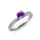 3 - Aleen Amethyst and Diamond Engagement Ring 