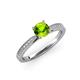 3 - Aleen Peridot and Diamond Engagement Ring 