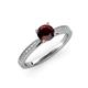 3 - Aleen Red Garnet and Diamond Engagement Ring 