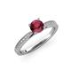 3 - Aleen Rhodolite Garnet and Diamond Engagement Ring 