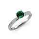 3 - Aleen Emerald and Diamond Engagement Ring 