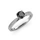 3 - Aleen Black and White Diamond Engagement Ring 