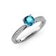 3 - Aleen London Blue Topaz and Diamond Engagement Ring 