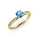 3 - Aleen Blue Topaz and Diamond Engagement Ring 