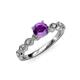 4 - Amaira Amethyst and Diamond Engagement Ring 