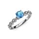 4 - Amaira Blue Topaz and Diamond Engagement Ring 