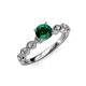 4 - Amaira Emerald and Diamond Engagement Ring 