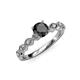 4 - Amaira Black and White Diamond Engagement Ring 