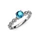 4 - Amaira London Blue Topaz and Diamond Engagement Ring 